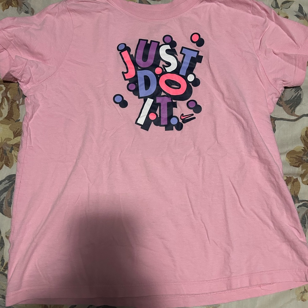 Nike Kids Pink 'Just Do It' Tee